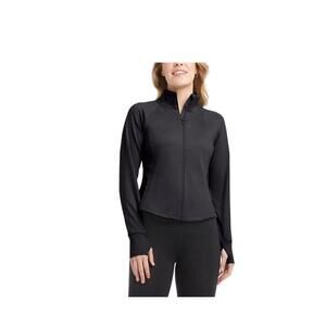 Jockey Women's Tulip Hem Yoga Jacket, Black, Size.M.  BL
